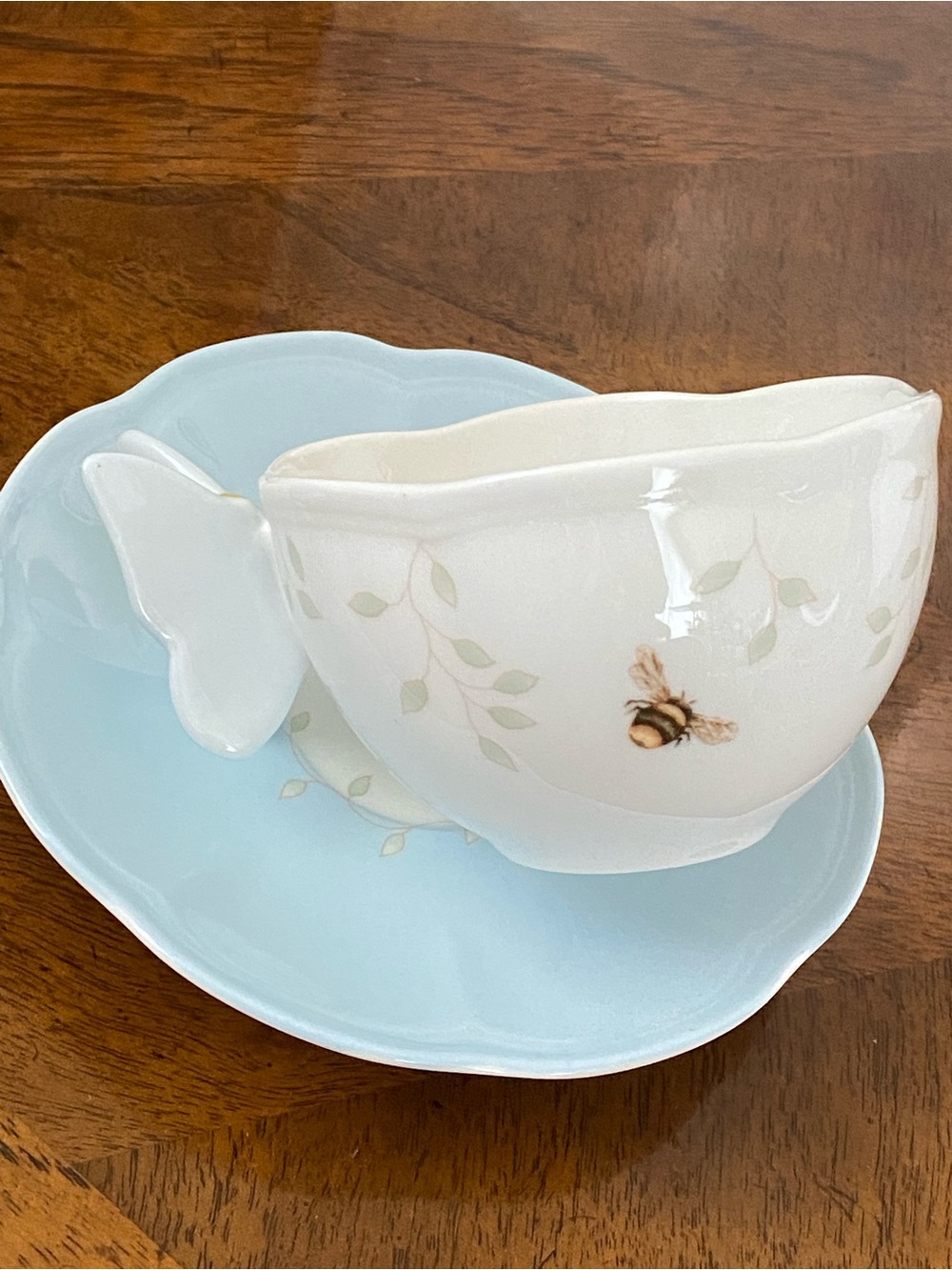 Lenox White Butterfly Meadow cup and saucer